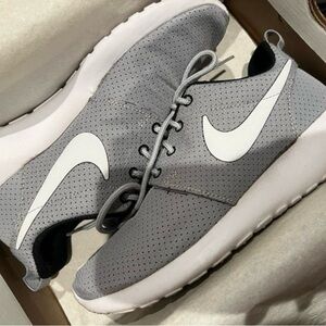 Nike Light Gray and White Athletic Shoes